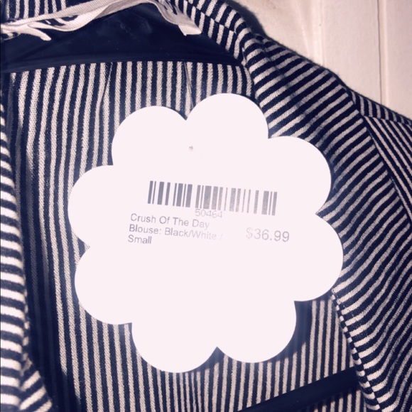 Striped crop button down - Picture 2 of 2